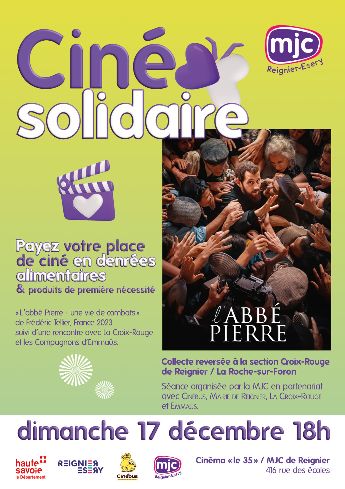CINÉ SOLIDAIRE : collecte, film & rencontre