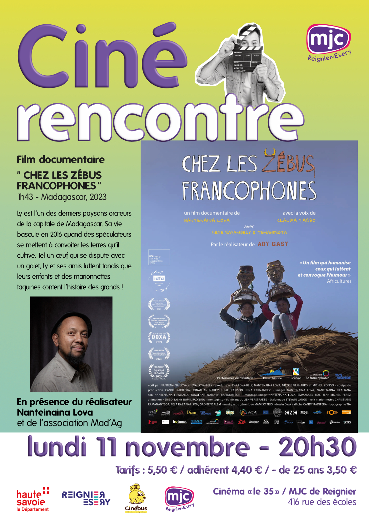 Ciné-rencontre « Chez les Zébus francophones »