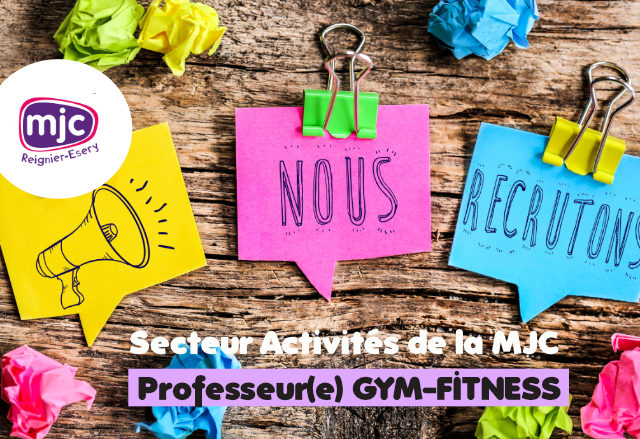 Activités – la MJC recrute 1 professeur de Gym/Fitness
