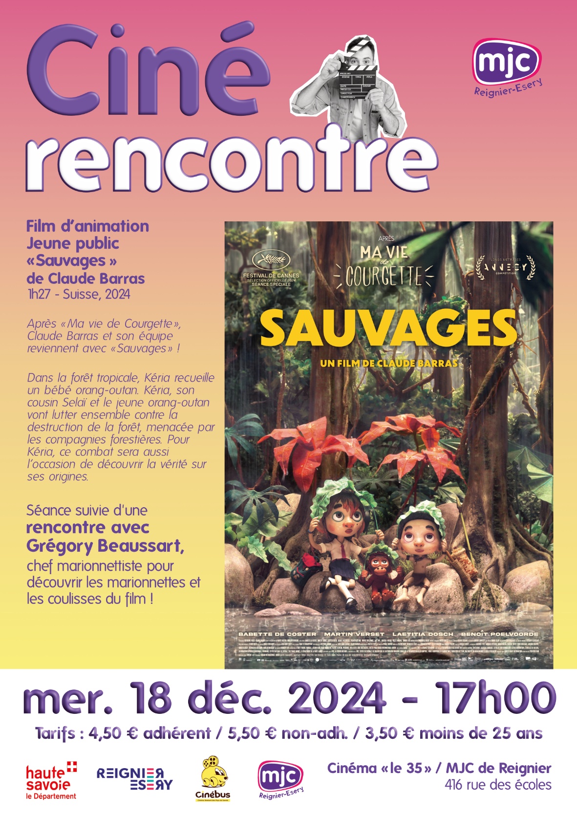CINÉ-RENCONTRE « Sauvages »