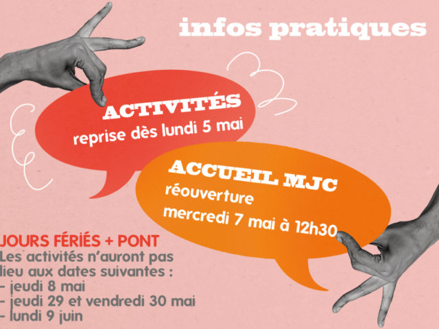 MAI-JUIN 2025 – Jours fériés & Pont à la MJC